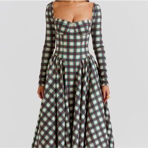 Plaid corset dress from house of cb